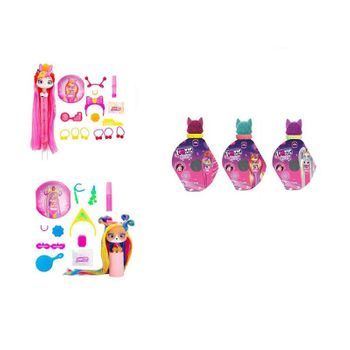 Gatita Vip Pets Cats. Gatas De 9,5 Cm Y Cabello 30 Cm Mod Sdos (imc Toys - 713031)