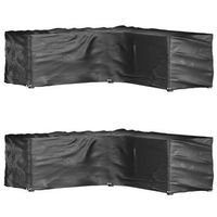 fundas muebles jardin forma de l 2 uds  cubiertas muebles jardin 16 ojales 285x285x90 cm cfw73424
