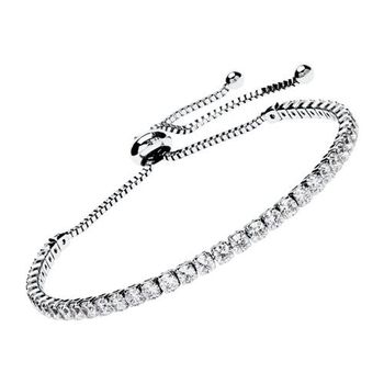 Pulsera de tenis acero inoxidable circonita