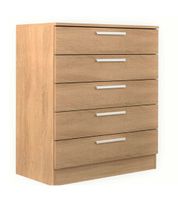 comoda 5 cajones 92x80x40 cm color roble