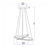 lampara de techo led ralph 42w