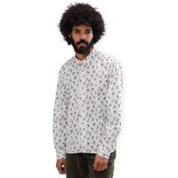 brava fabrics camisa manga larga peanuts flying ace shirt - ecru para hombre
