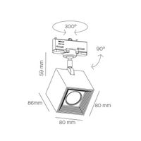 foco de carril led dau 127w