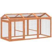 pawhut corral de exterior con percha y puertas dobles de madera y metal para 4 gallinas 156 x 705 x 84 cm naranja   aosom espana