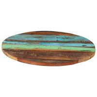 tablero de mesa  tablero escritorio redonda 60 cm 25-27 mm madera maciza reciclada