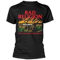 bad religion camiseta los angeles is burning para hombre