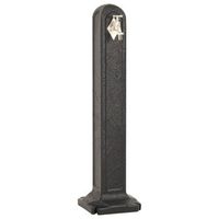 cisterna de jardin con grifo aspecto de piedra gris antracita vidaxl