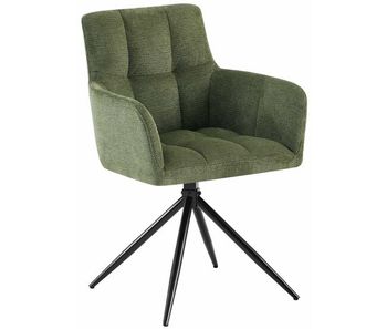 Silla de comedor jonah tela verde 59x59x87 cm