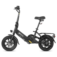 bicicleta electrica plegable mini dyu c3 de 14 250 w 36 v 75 ah negra