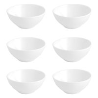 set 6 boles porcelana blanca 9 cm