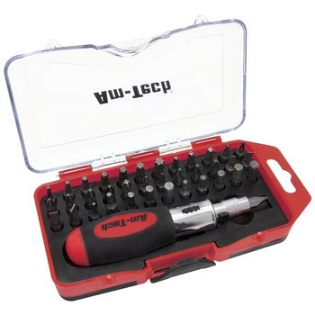 Stubby Ratchet Screwdriver & Bit Set 38pc
