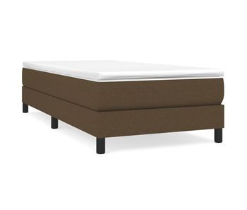 Estructura de cama box spring tela marrón 90x190 cm