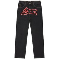 ice cream jeans pant running dog double scoop denim black para mujer