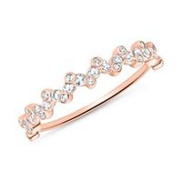 anillo para mujer en oro rosa 14 quilates con topacios blancos