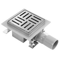 drenaje lineal rea cross 120x120 nickel brush