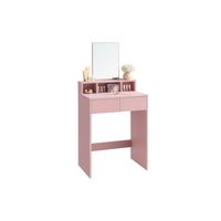 tocador mesa de maquillaje con espejo rosa jalea