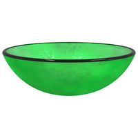 lavabo de vidrio templado verde 42x14 cm vidaxl