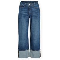 vila jeans bella jeans - medium blue denim para mujer