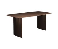 mesa de comedor con tablero de vidrio templado acabado arenado 8 plazas lior marron 180x90x76 cm