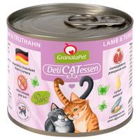 granatapet delicatessen 12 x 200 g en latas - pack ahorro - cordero y pavo