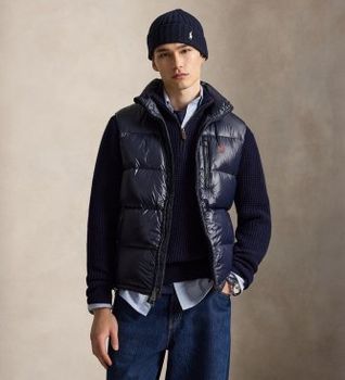 Polo Ralph Lauren para hombre. 710P06138500 Chaleco Gorham marino (L), Casual, Poliamida