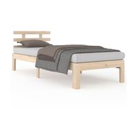 estructura de cama madera maciza 75x190 cm
