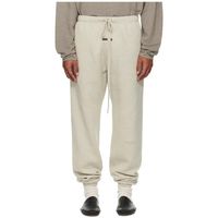 fear of god pantalones essentials vintage fleece sweatpant fw25 heather stone para mujer