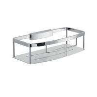 portaobjetos rectangular para ducha de acero inoxidable cromado