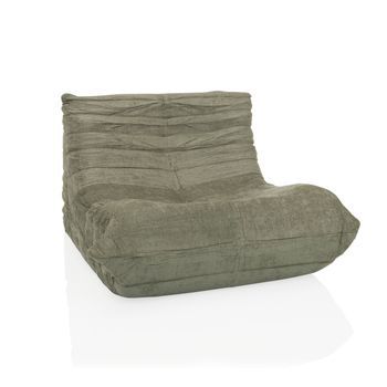 Saco De Asiento / Sofá De Suelo Sitzolo Cord Tela Color Petróleo Hjh Living