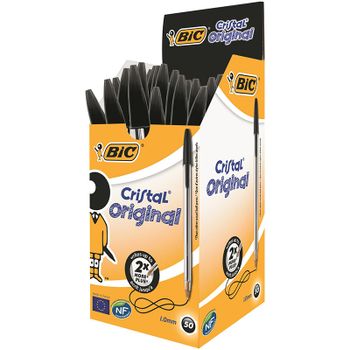 Bic Cristal Ball Pen Medium 1.0mm Black PK50