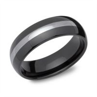anillo bicolor de tungsteno