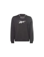 sudadera de fitness reebok ri arch logo vector crew negra hombre