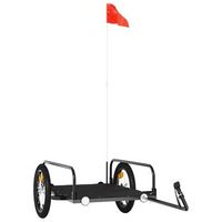 remolque para bicicletas hierro negro 126x63x34 cm vidaxl