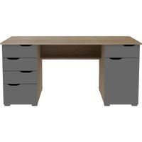 kentucky desk - oak  grey grey