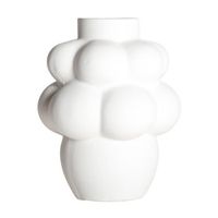 jarron de ceramica en color blanco de 28x28x36cm