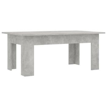 Mesa De Centro，mesa Auxiliar，mesa De Café Madera Contrachapada Gris Hormigón 100x60x42 Cm