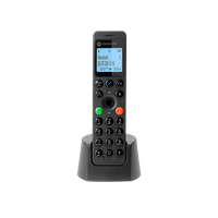 motorola voice - dot201 telefono fijo inalambrico con altavoz manos libres bloqueo de llamadas 100 contactos con nombre y directorio telefonico color negro
