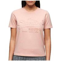 superdry camiseta t-shirt embossed vl relaxed a manches courtes para mujer