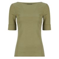 lauren ralph lauren camiseta manga larga judy elbow sleeve knit para mujer