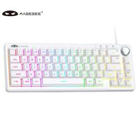teclado de membrana magegee ts68 mini 60 retroiluminacion rgb 66 teclas perfil oem diseno ergonomico para juegosoficina