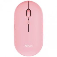 trust puck raton inalambrico 1600dpi rosa