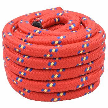 Cuerda Para Barco 6 Mm 10 M Rojo Vidaxl