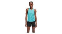 camiseta de tirantes hoka race day azul de mujer