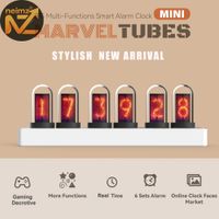 reloj despertador rgb ips con tubos nixie para decoracion de sala de juegos caras de reloj personalizables luces de colores idea de regalo
