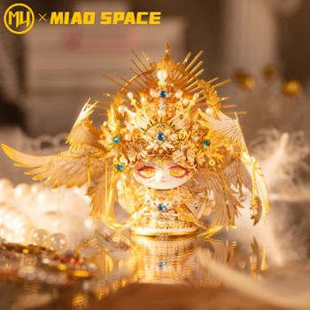 MU X MIAO SPACE Angel Cat rompecabezas de Metal 3D DIY artesanía rompecabezas educativo juguete escritorio decoración de oficina alivio del estrés regalo para