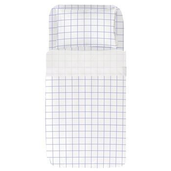 Juego Sábanas Estampadas Cuadro Lavanda -  Cama135 (1 Funda Almohada 4
