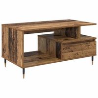 mesa de centro 90x49x45 cm madera - marron