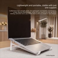 soporte plegable portatil para laptop elevador ergonomico con angulo dorado fijo y disipacion de calor hueca triangulo estable de plastico
