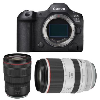 Cámara Mirrorless Canon EOS R5 Mark II 45MP 8K 24-70mm + 70-200mm WiFi Bluetooth Sensor Full-Frame