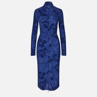 stine goya gathered lurex midi dress - l
